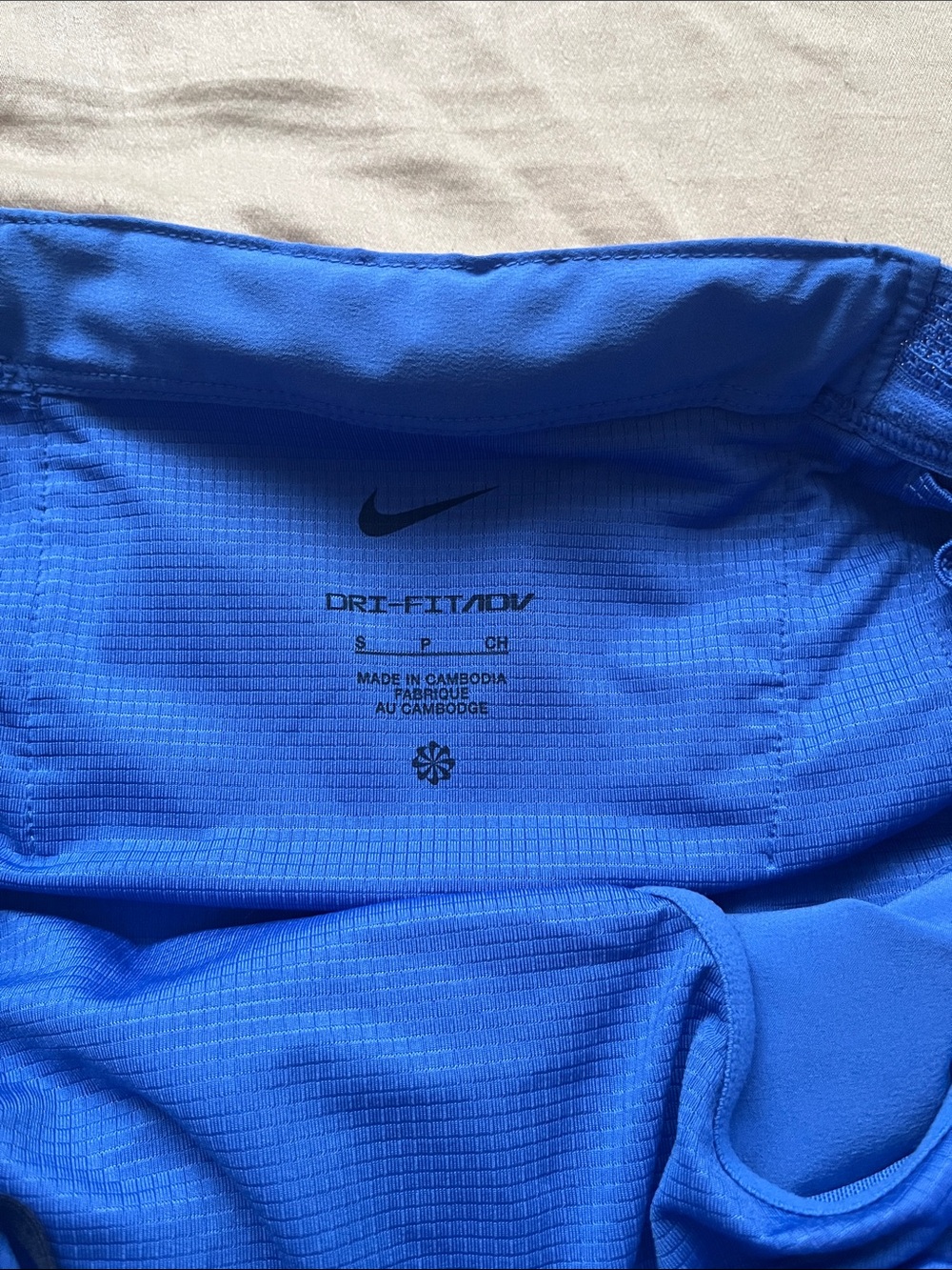 Nike Mens Electric Blue Layered Running Shorts with Black Swoosh - Picture 2 of 3